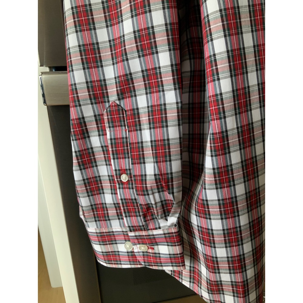 Roundtree & Yorke Travel Smart btton down shirt 2XB re black white plaid - Picture 3 of 10